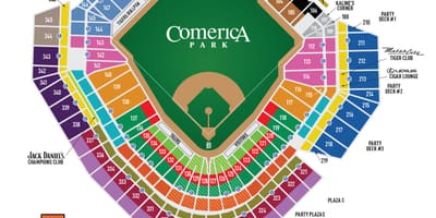 Kort comerica park