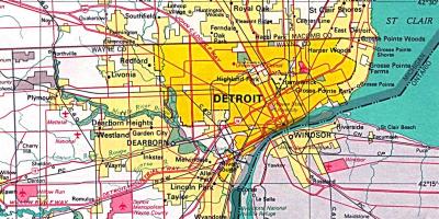 Kort Detroit