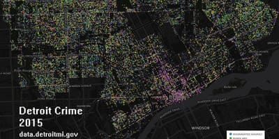 Detroit glæpur kort